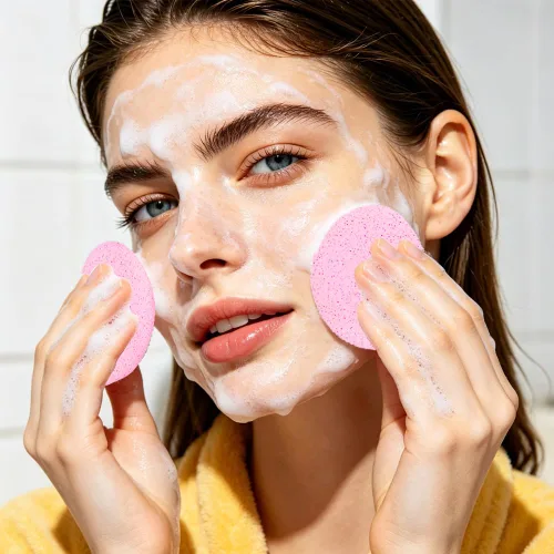 Miniatura 4 de 120 esponjas faciales comprimidas, esponja limpiadora facial, almohadillas de esponja para eliminación de maquillaje, esponja redonda exfoliante