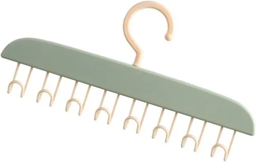 Colgador superior, organizador de brasieres con ganchos para corbatas, trajes de baño, vestido, 11 x 5.5 x 1 (verde)