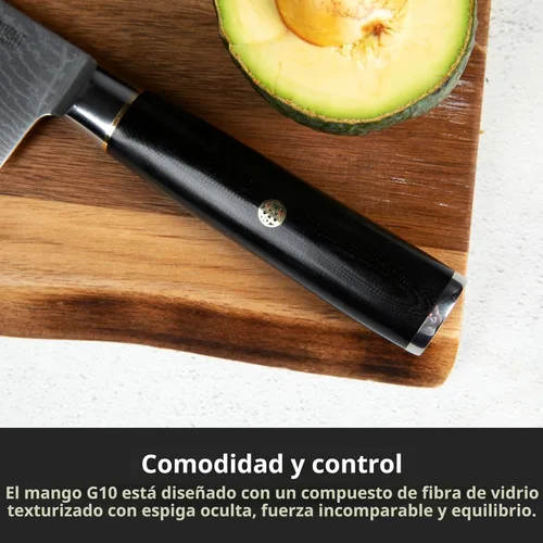 Miniatura 4 de Yatoshi Knives Juego de Bloques de Cuchillos de Cocina Magnéticos - Cuchillos Japoneses de Acero VG-10 de Alto Grado de 67 Capas, Afilados, Mango