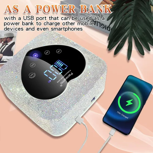Miniatura 3 de Lámpara de uñas LED UV recargable, luz UV inalámbrica de 72 W para uñas con parte inferior extraíble, lámpara de curado profesional para uñas de gel
