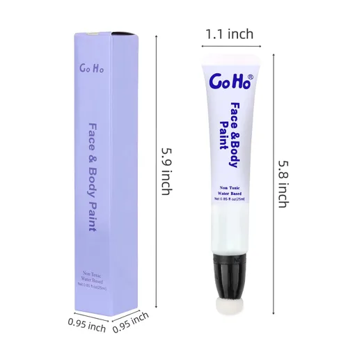 Miniatura 8 de Go Ho Pintura facial blanca de payaso lavable, a base de agua, pintura corporal blanca crema altamente pigmentada, suave, para Halloween, cosplay