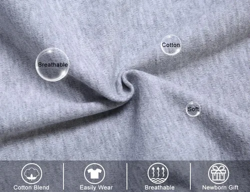Miniatura 5 de UNIFACO Enterizo unisex divertido para bebé, manga corta y larga, trajes de 0 a 18 meses