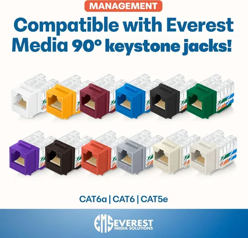 Miniatura 8 de Everest easyJACK - Herramienta Keystone de Terminación Rápida en Ángulo de 90° - Herramienta de Ponchado de Red que Ahorra Tiempo - Para Usar