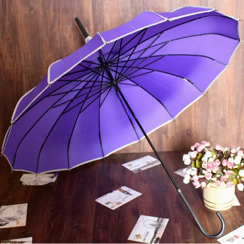 Miniatura 2 de Sombrilla parasol estilo techo de pagoda VIVISKY (TM) a la antigua, de ingenio, Púrpura