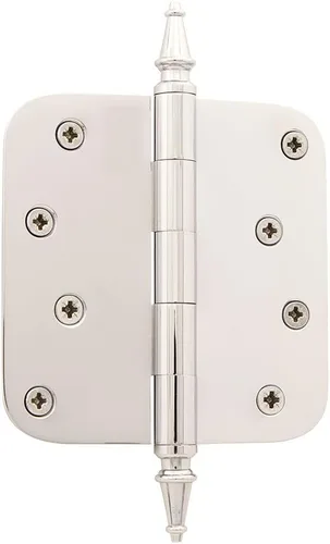 Miniatura 25 de Grandeur Hardware 824304 Bisagra residencial con punta de bellota de 3.5 pulgadas con esquinas de radio de 5/8 pulgadas en peltre antiguo