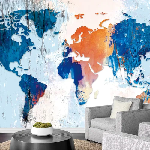 Miniatura 22 de wall26 Adhesivo de pared extraíble/mural de pared estilo panel de madera, bandera estadounidense y águila calva, arte digital internacional global