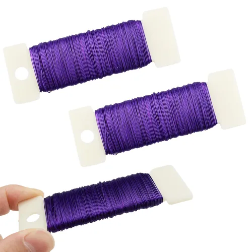 Miniatura 28 de HAHIYO Alambre Negro de Calibre 22 - 1 Rollo, 38 Yardas (115 Pies) Alambre Floral Flexible para Manualidades, Coronas de Navidad, Arreglos