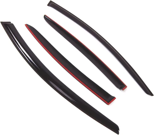 Miniatura 2 de Visor de ventana compatible con Buick Regal 2011-2017, DGWV2-619, deflector de montaje exterior, protector de lluvia, humo oscuro, juego de 4 piezas
