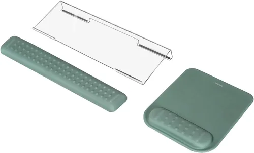 Miniatura 9 de MOSISO Soporte para Teclado de Computadora y Reposamuñecas para Teclado y Conjunto de Alfombrilla de Ratón, Conjunto de Reposamuñecas de Masaje