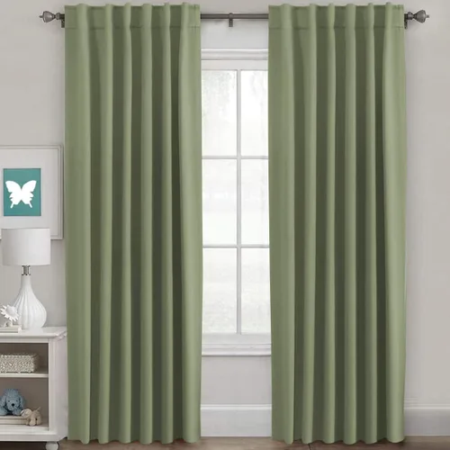 Miniatura 84 de H.VERSAILTEX Cortinas opacas con aislamiento térmico, paneles de tratamiento de ventana, cortinas opacas para oscurecer la habitación, cortinas Gris