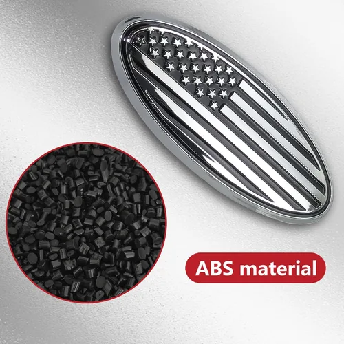 Miniatura 3 de Para Ford Emblem, emblema de la bandera estadounidense para portón trasero de 5 pulgadas para Bronco Sport 2020-2023 (plateado)