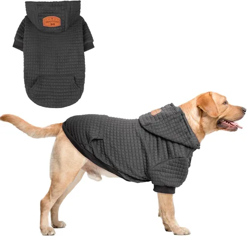 Miniatura 94 de BEAUTYZOO Sudadera con capucha para perro pequeño con bolsillos, ropa para perros pequeños y medianos, niño y niña, abrigos de algodón laminado tipo