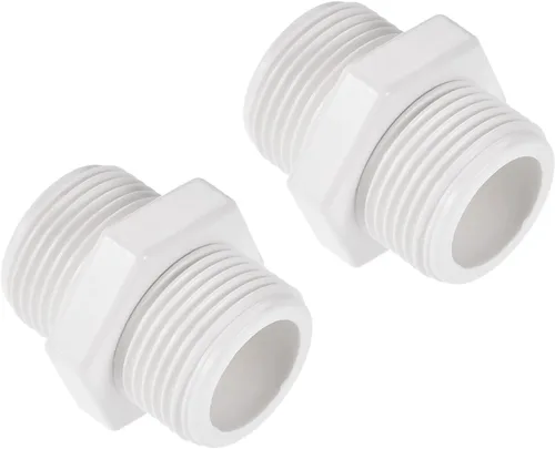 Miniatura 15 de M METERXITY Paquete de 4 accesorios de tubería de rosca macho de PVC – conector de manguera adaptador de rosca macho hexagonal G1/2, adaptador