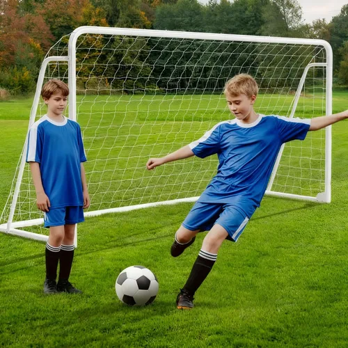 Miniatura 12 de NAIZEA Soccer Goals - 24x8/21x7/18x7/12x6/16x7/10x6/8x6/6x4FT Soccer Goals for Backyard Training- Portable Metal Soccer Net for Youth & Adults