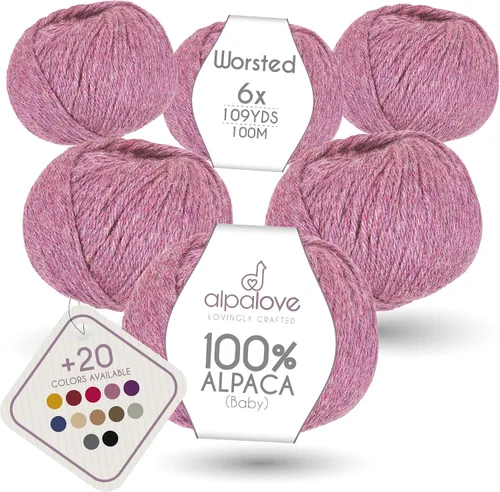 Miniatura 34 de Set de Lana Abultada (6 x 50 g) Súper Suave de Alpaca Bebé para Tejer Antracita 300 Metros