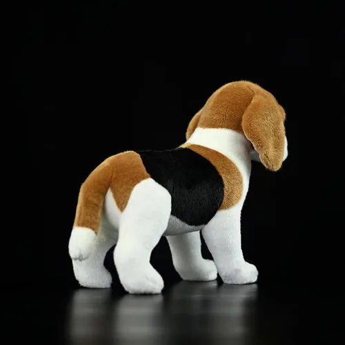 Miniatura 3 de Almohada de peluche realista Beagle de 11.4 pulgadas, grande, para perro de peluche Lindo cachorro animal, decoración del hogar