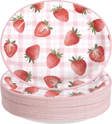 Miniatura 17 de WDF Paquete de 50 platos florales ovalados de papel, platos llanos desechables grandes de 10 x 12 pulgadas, platos desechables florales