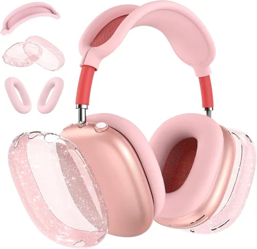 Miniatura 38 de Aircawin Funda transparente para AirPods Max, funda transparente a prueba de golpes para Airpods Max, funda protectora de TPU suave antiarañazos,