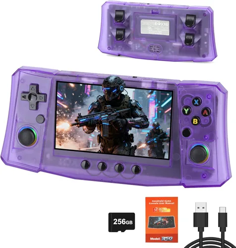 Miniatura 9 de Nueva consola de juegos de mano retro R50 2025, 50000 juegos precargados, almacenamiento expandible de 256 GB, pantalla IPS HD de 4.5 pulgadas