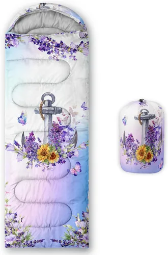 Miniatura 39 de HOSIMA Saco de dormir de mariposa para adultos y niños para campamento, saco de dormir ultraligero gótico negro para clima frío y verano.