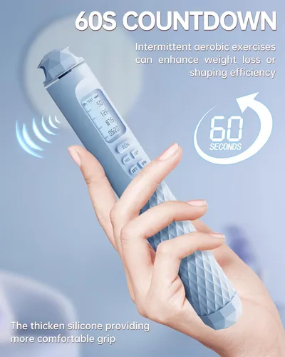 Miniatura 2 de nonogo Cuerda de saltar inalámbrica con contador para fitness, cuerda de saltar inteligente ajustable para hombres, mujeres, niños, boxeo de Rosa