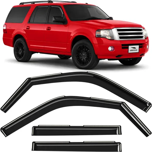 Miniatura 13 de Voron Glass - Protectores de lluvia extra duraderos en canal para Buick Encore 2013-2022, deflectores de ventana, viseras de ventilación, 4 piezas