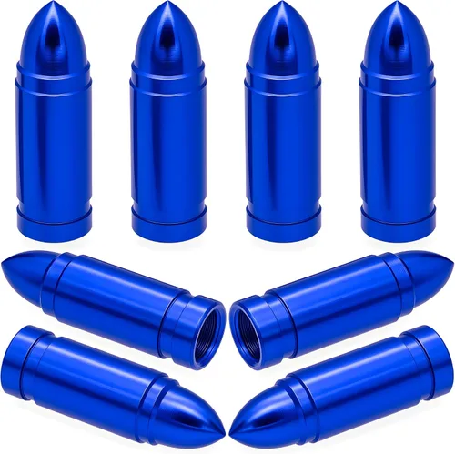Miniatura 43 de 4 piezas de tapas de válvula de neumático estilo bala, resistentes a la corrosión, tapas universales de válvula de neumático de aleación de aluminio