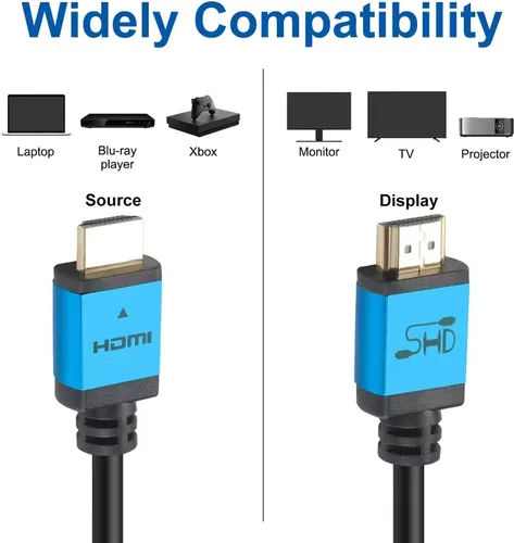 Miniatura 3 de SHD Cable HDMI de 50 pies de alta velocidad HDMI 2.0 V UHD 18 Gbps soporte 4K 3D 1080P Ethernet Audio Retorno CL3 clasificado conectores chapados