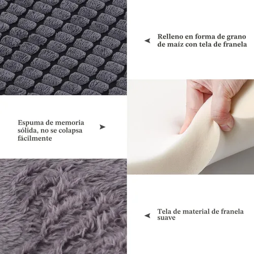 Miniatura 2 de BVAGSS XH079 - Almohadilla reversible para jaula de perro, de espuma viscoelástica, suave, cálida, lavable a máquina, colchón para perreras