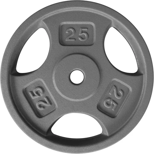 Miniatura 13 de Yes4All Placas de peso de agarre estándar de 1 pulgada, hierro fundido con varios tamaños de 2.5 libras a 35 libras para entrenamiento de fuerza, E.
