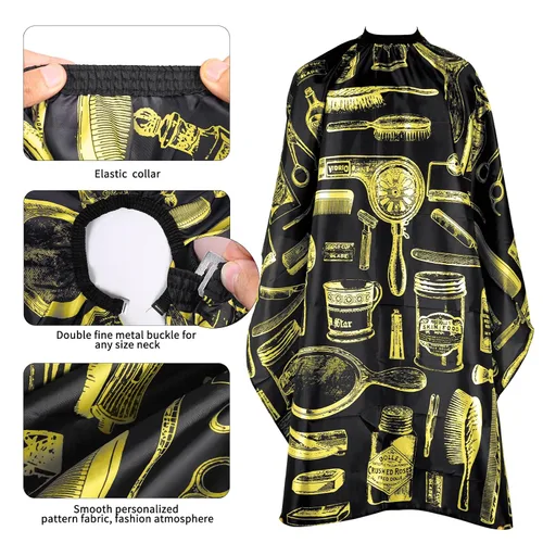 Miniatura 3 de Capa impermeable para barbero para hombres - Capa de corte de pelo para cortes de cabello, salón y adultos - Suministros y accesorios para barberos