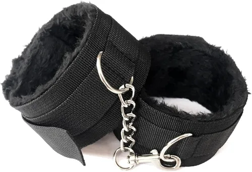 Miniatura 3 de Juego de 16 correas de felpa de alta calidad, juego de 16 piezas para dormitorio de parejas (negro)