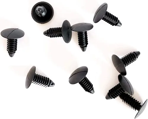 Miniatura 2 de 50 piezas de remaches grandes de plástico de varios calibres con agujero de 1/4 pulgadas para correas de patio, correas para silla de césped (negro)