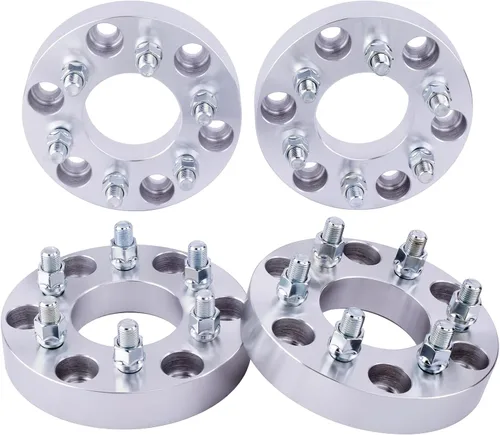 Miniatura 9 de 4PC Forged 6x5 to 6x5.5 Wheel Adapters 1 Inch with 12x1.5 Studs 78.1mm Bore Compatible with Chevy 6 Lug 6x127 Truck to 6x139.7 Rims for 2003-2006