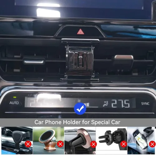 Miniatura 5 de Bwen Soporte de teléfono para automóvil compatible con Toyota Venza 2024 2023 2022 2021 Soporte magnético fuerte para ventilación de aire, soporte
