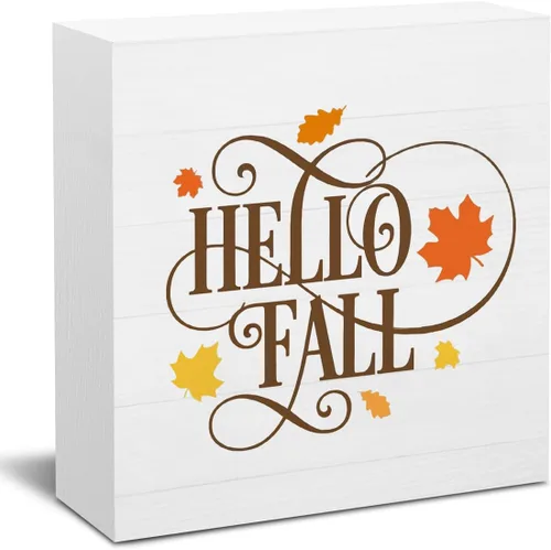 Miniatura 17 de Bonito letrero decorativo de otoño para decoración del hogar, fantasma, otoño, Acción de Gracias, Halloween, decoración para el hogar, oficina