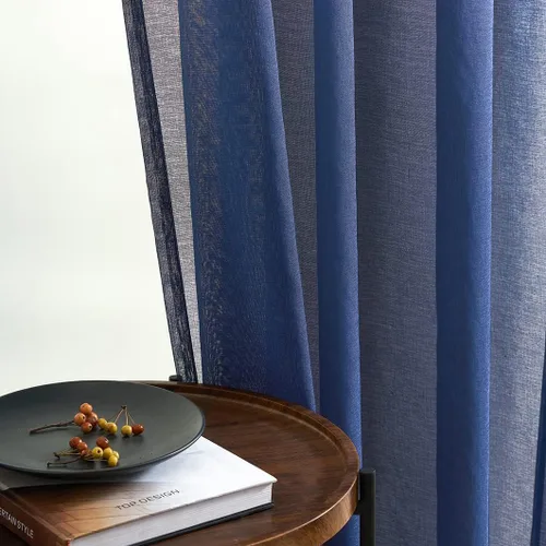 Miniatura 21 de Cortinas para ventana cortinas blancas traslúcidas de 90 pulgadas de largo, 2 paneles de cortinas de tul, paneles de ventana para cortinas de Blanco
