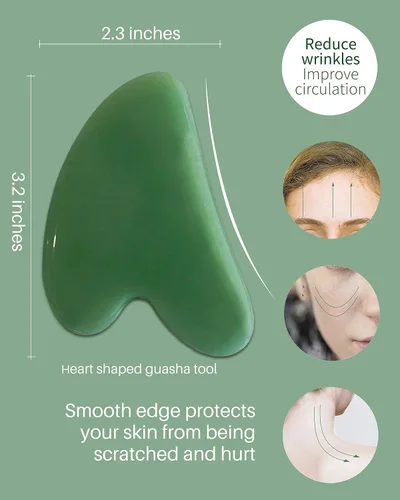 Miniatura 5 de MoHern Herramientas de masaje Gua Sha, 4 herramientas de Gua Sha de múltiples formas, herramientas de masaje de raspado de guasha para cara y cuerpo