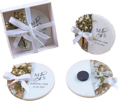 Miniatura 25 de HTF - Paquete de 5 imanes personalizados de resina epoxi para baby shower, regalos para baby shower, regalos de baby shower, revelación de género
