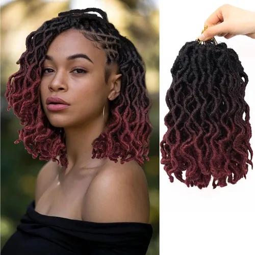 Miniatura 28 de Cabello de ganchillo de 14 pulgadas, 6 paquetes/lote de trenzas de ganchillo suaves gitanas, trenzas onduladas de ganchillo de 3 tonos, rizadas