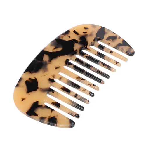 Miniatura 22 de VOCOSTE Peine para el cabello de dientes anchos, peine antiestático de tamaño de bolsillo para cabello grueso, rizado, cuidado del cabello, peine