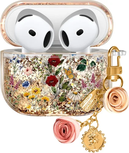Miniatura 12 de Funda para Apple para Airpods 4 Case 2024 - Arena Movediza Líquida Arte Artístico Estético Funda Mujer Chica Mujeres Brillante Brillo Purpurina