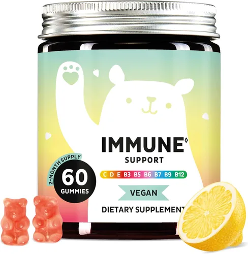 Miniatura 8 de Bears with Benefits Gomitas de apoyo inmunológico – Vitamina C, D, B6 y B12 – Impulso inmunológico diario – Veganas, con sabor natural (30 gomitas)