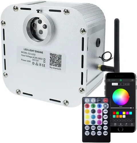 Miniatura 16 de AZIMOM Fuente de Luz de Fibra Óptica Centelleante de Alta Luminosidad 50W Motor Driver de Caja de Luz RGBW Control Remoto Bluetooth/RF Modo Sensor