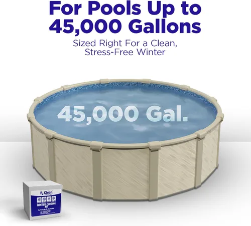Miniatura 4 de Rx Clear Kit de cierre de piscina para piscinas sobre el suelo y enterradas Kit de invierno de piscina Productos químicos de cierre de invierno