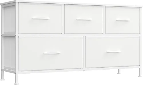 Miniatura 22 de SONGMICS Cómoda para dormitorio, cómoda, acero, MDF, 4 cajones de tela no tejida, unidad organizadora de almacenamiento, armario, entrada, negro