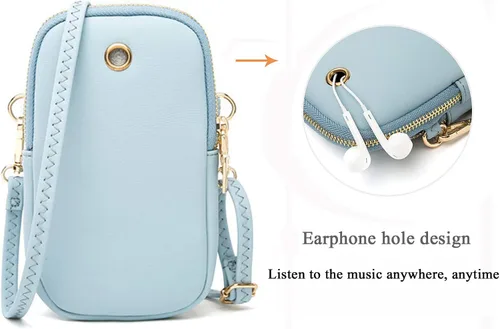 Miniatura 4 de Techcircle Small Crossbody Purse for Girls, PU Leather Cell Phone Wallet Shoulder Bag with Removable Strap