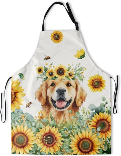Miniatura 27 de Giwawa Delantal unisex para adultos, impermeable, resistente a las manchas, delantal de cocina con 2 bolsillos para BBQ, parrilla y pintura