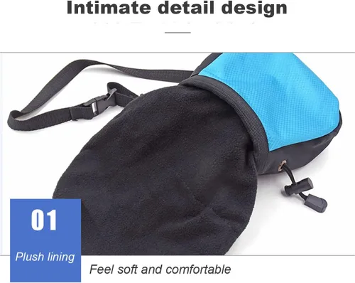 Miniatura 6 de Bolsas de tiza de escalada,Sin fugas Rock Climbing Strawstring Bag Drawstring Magnesia Sack,Equipo de equipo de escalada