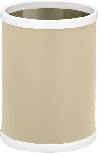 Kraftware Fun Colors - Papelera redonda, 11 pulgadas, color marfil